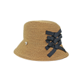 B-99-01｜【アトリエメイド】リボン＆猫チャーム付き ステッチ ペーパーハット