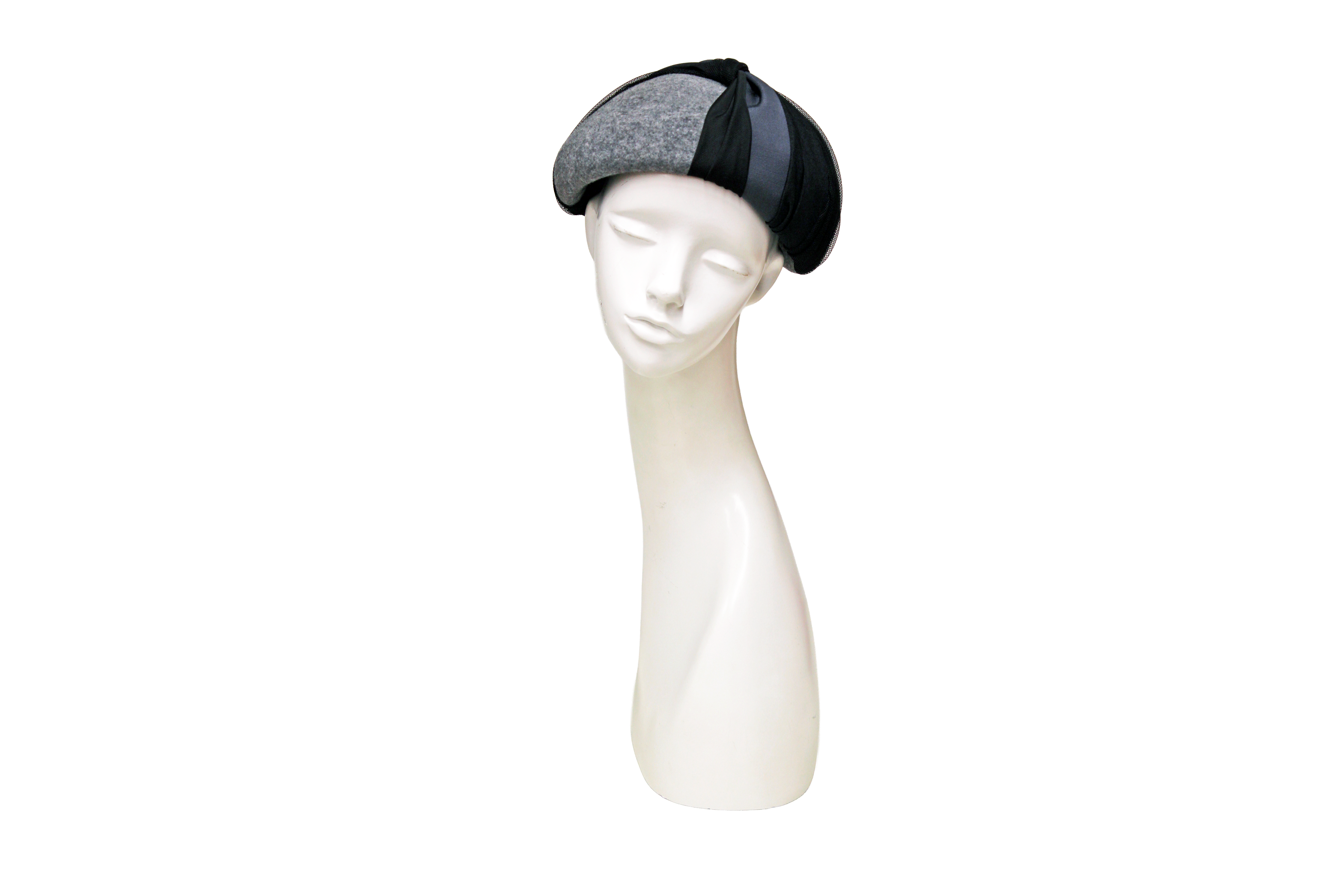 K-90-50｜【アトリエメイド】ウールフェルト 立体リボントークベレー