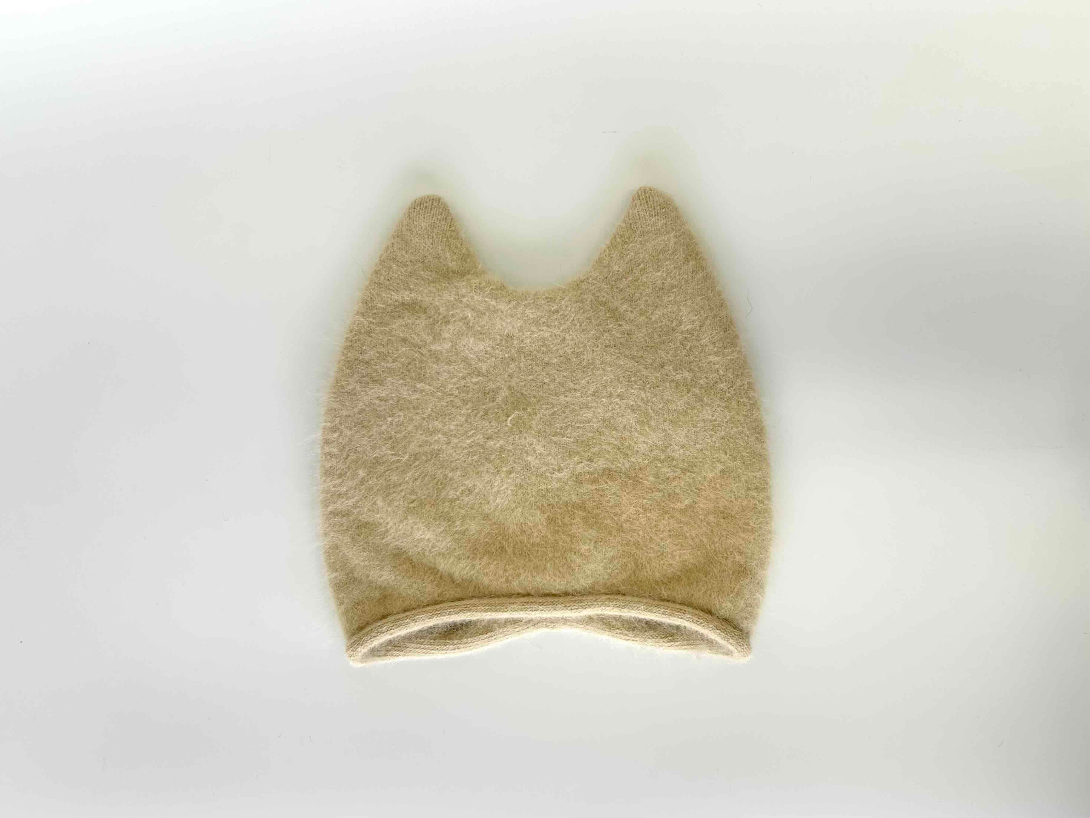 H-25-50｜ふわふわ アンゴラ 猫耳 ニットワッチ