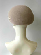 H-76-50｜【アトリエメイド】兎毛フェルト アシンメトリー 刺繍デザイントークベレー