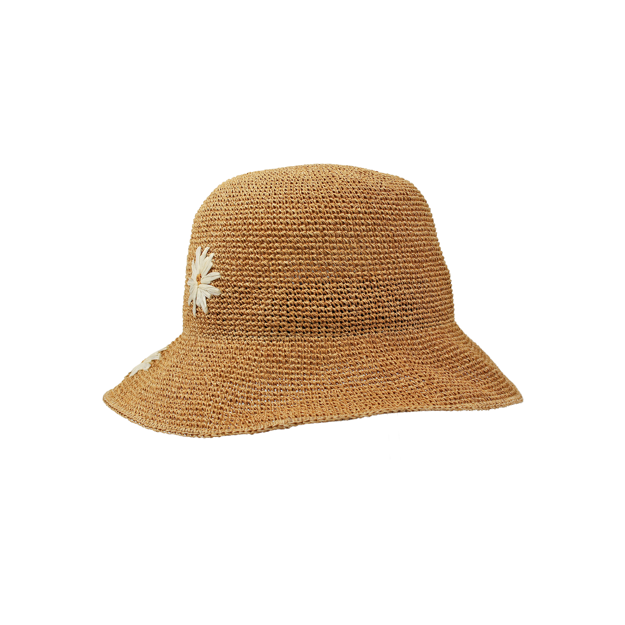 B-55-18｜フラワーモチーフ ペーパーバケットハット
