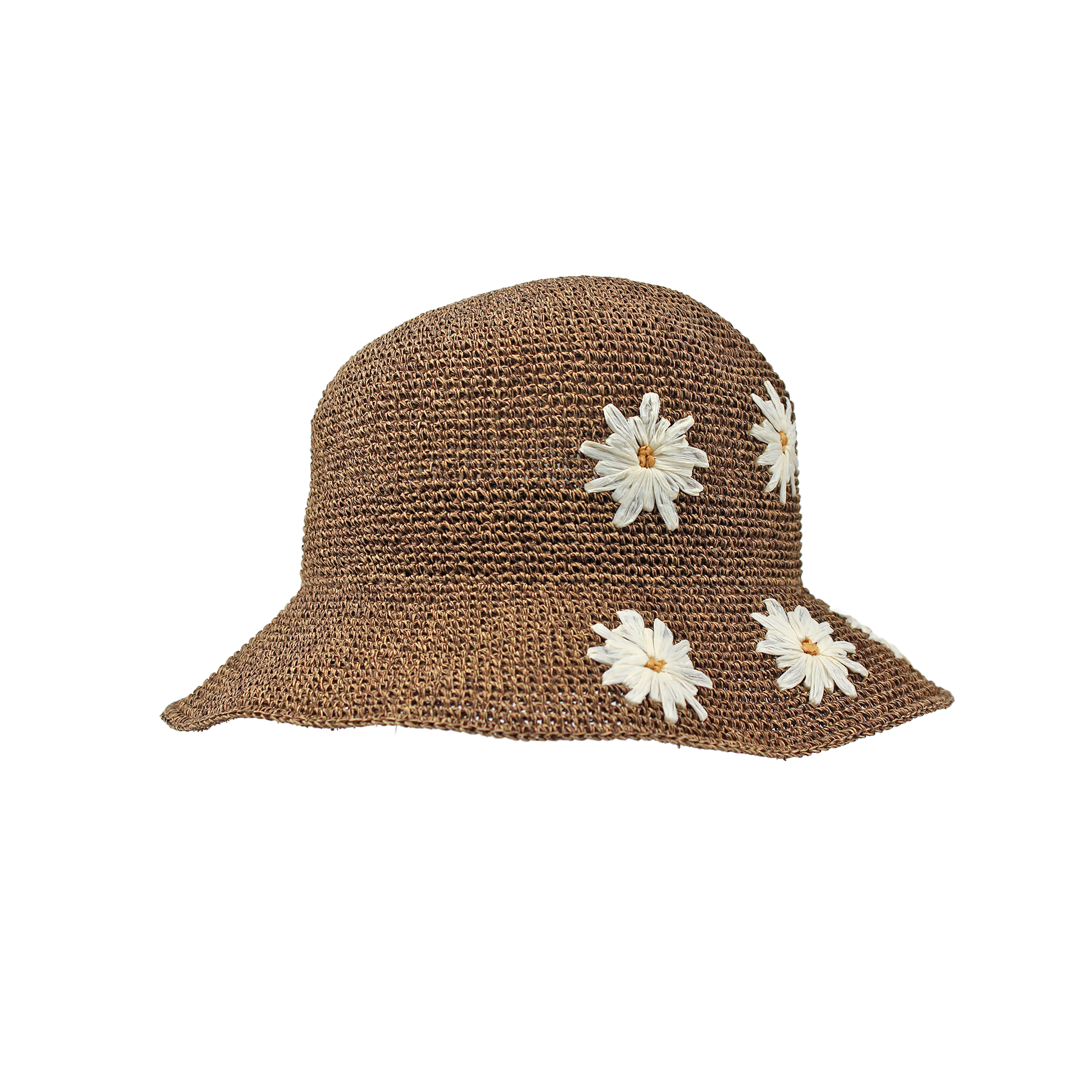 B-55-18｜フラワーモチーフ ペーパーバケットハット
